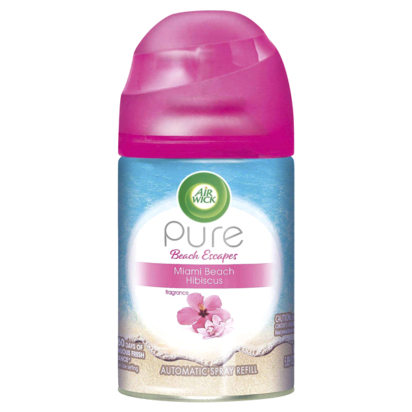 slide 1 of 1, Air Wick Pure Freshmatic Refill Automatic Spray, Miami Beach Hibiscus, Air Freshener, 1 ct