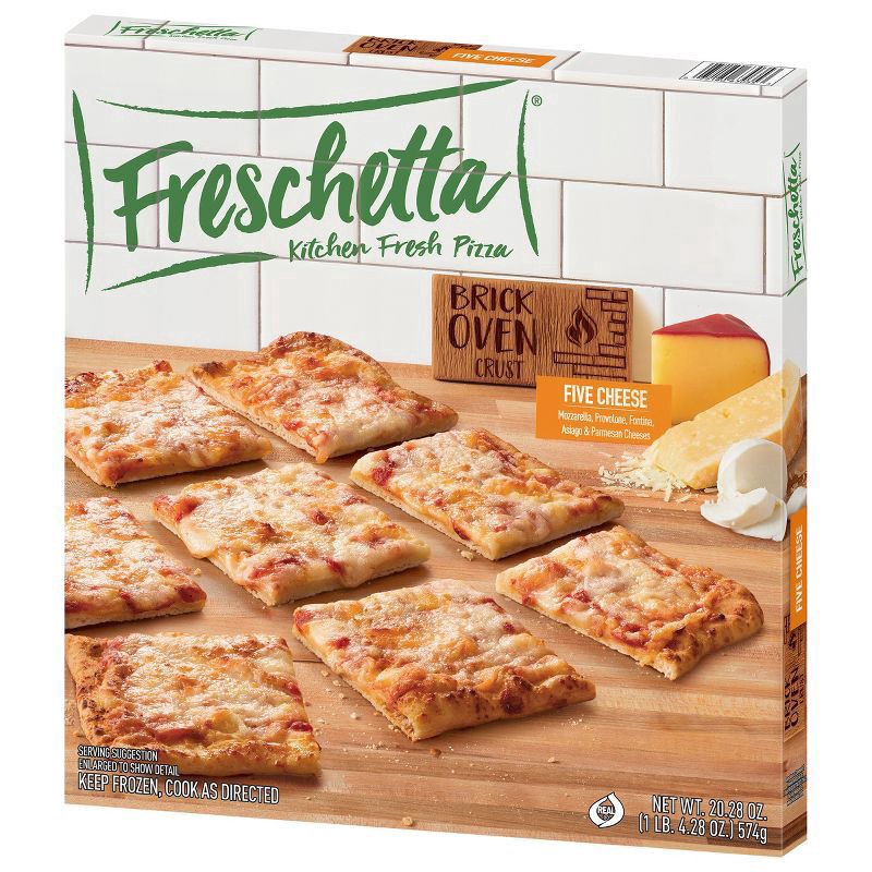 slide 2 of 11, Freschetta Brick Oven Five Cheese Pizza, 20.28 oz