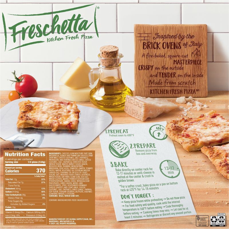 slide 4 of 11, Freschetta Brick Oven Five Cheese Pizza, 20.28 oz