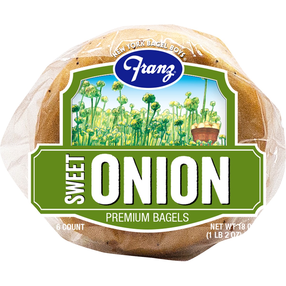 slide 4 of 10, Franz Onion Bagels 6 ct 18oz, 18 oz