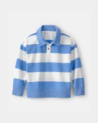 Carter's Boys Striped French Terry Pullover Sweatshirt - Blue/White Size 10