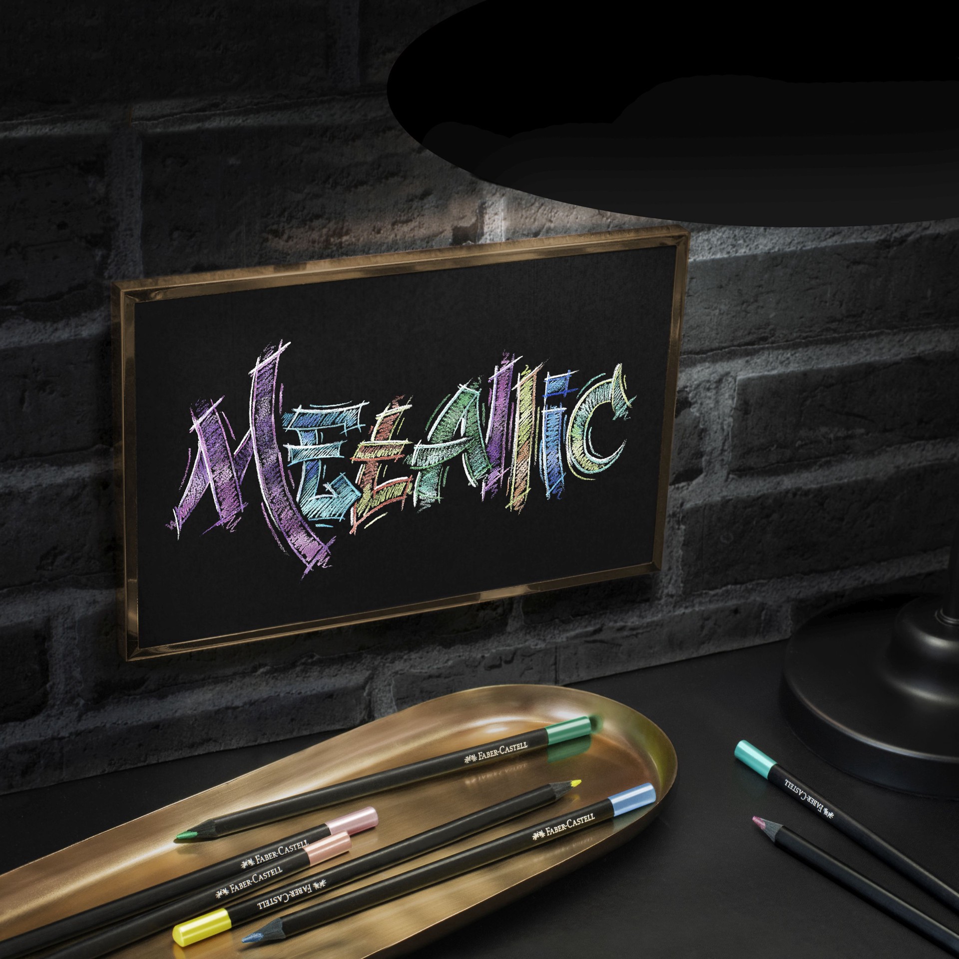 slide 3 of 6, Faber-Castell Black Edition Metallic Colored Pencils, 1 ct