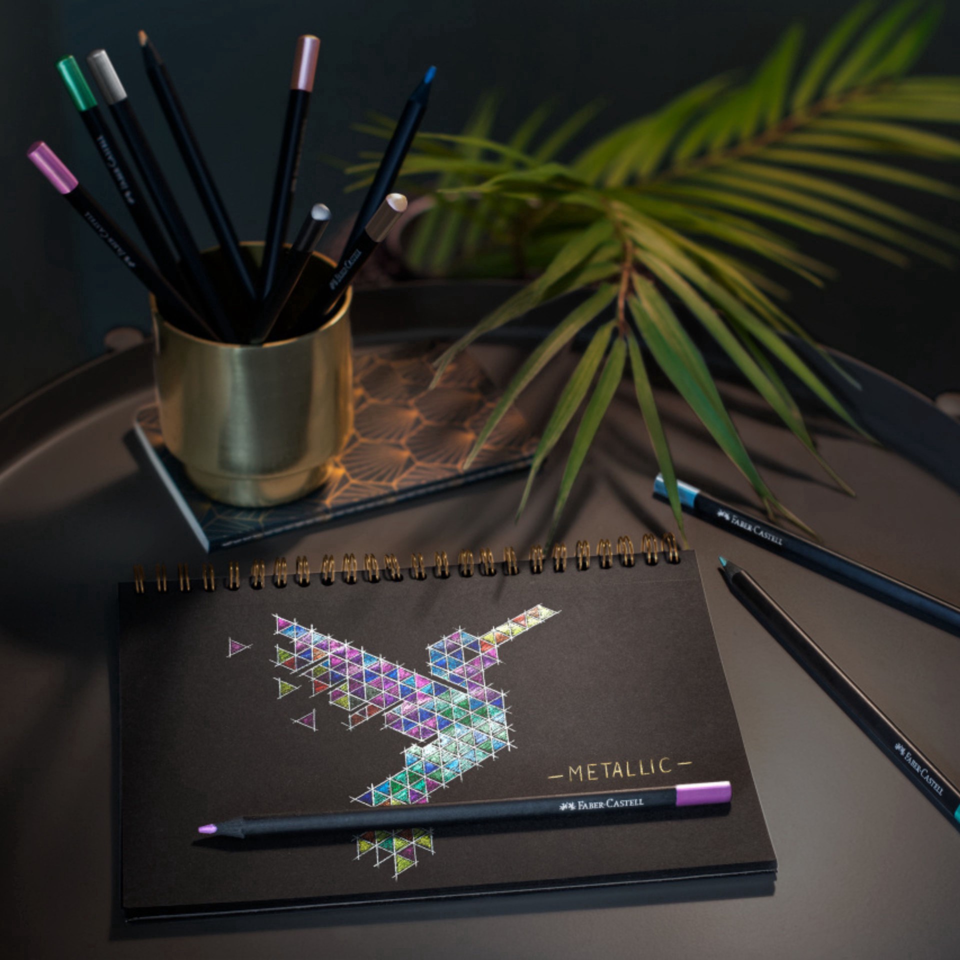 slide 5 of 6, Faber-Castell Black Edition Metallic Colored Pencils, 1 ct