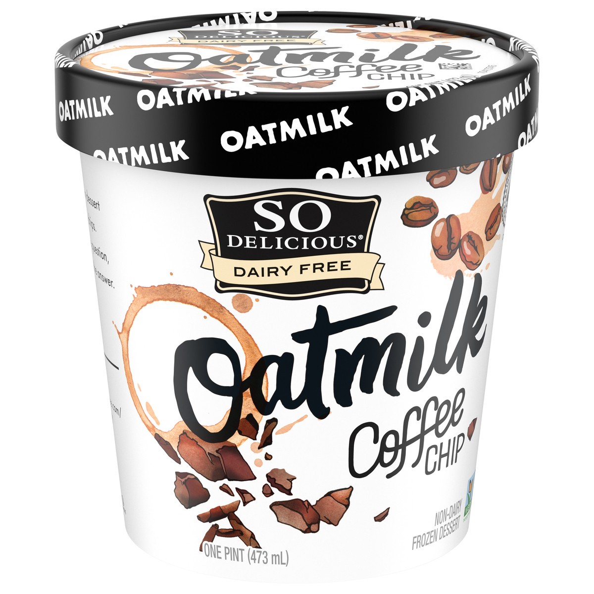 slide 1 of 5, SO Delicious Dairy Free Oat Milk Coffee Chip Non-Dairy Frozen Dessert 1 pt. Tub, 16 oz