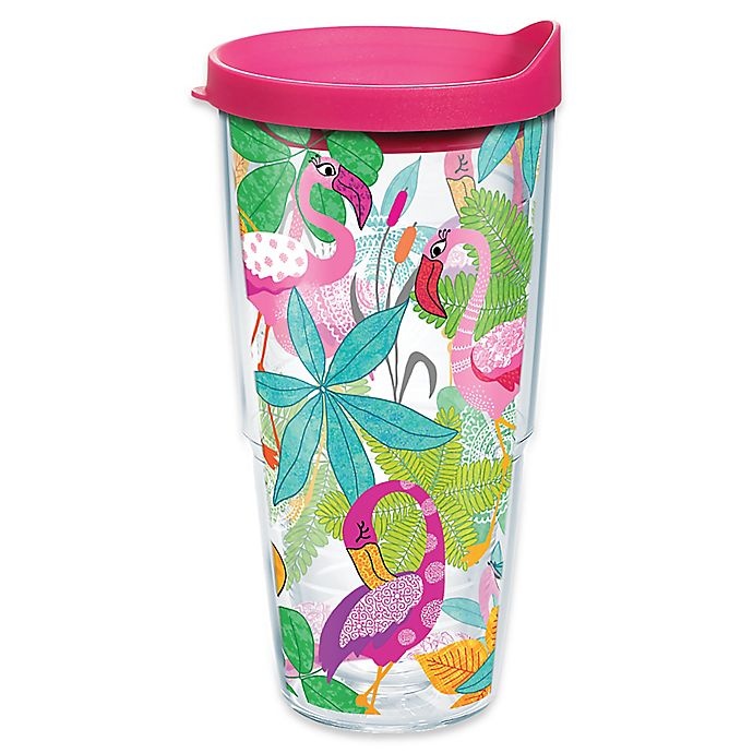 slide 1 of 1, Tervis Flamingo Fun Wrap Tumbler with Lid, 24 oz