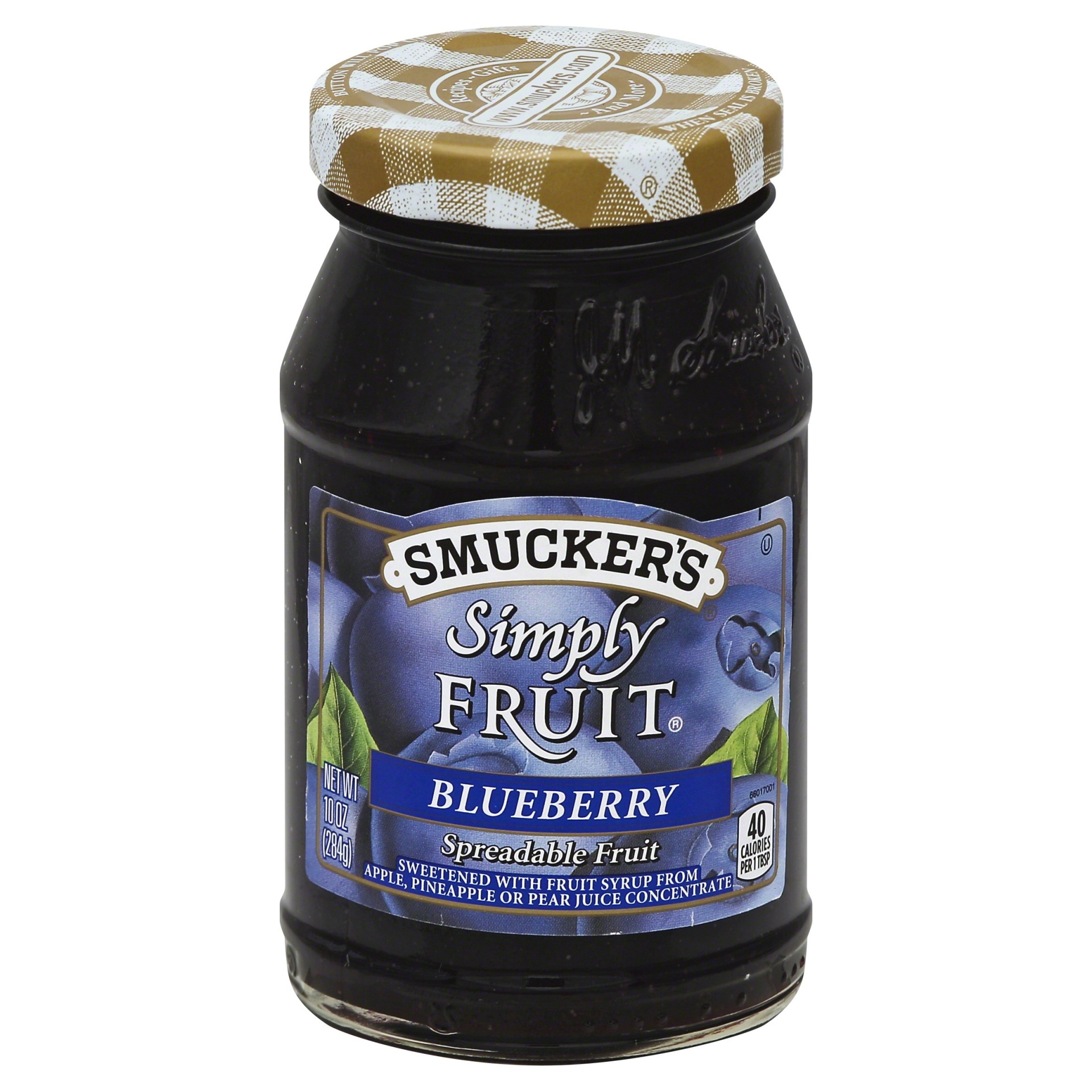 slide 1 of 1, Smucker's Simply Fruit Spread Blueberry, 10 oz