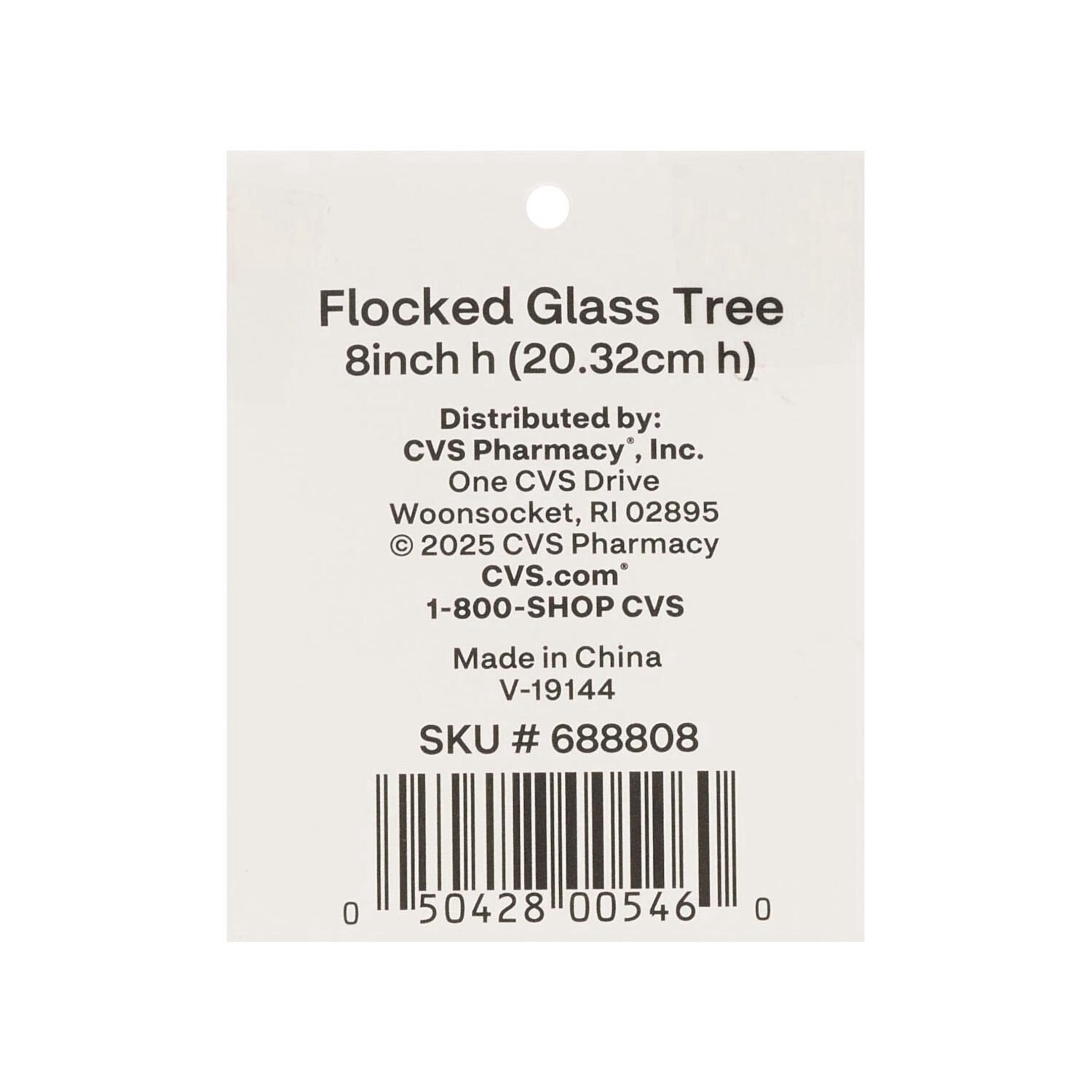 slide 3 of 4, Merry Brite Red Glass Light-Up Flocked Tree, 8 In, 1 ct