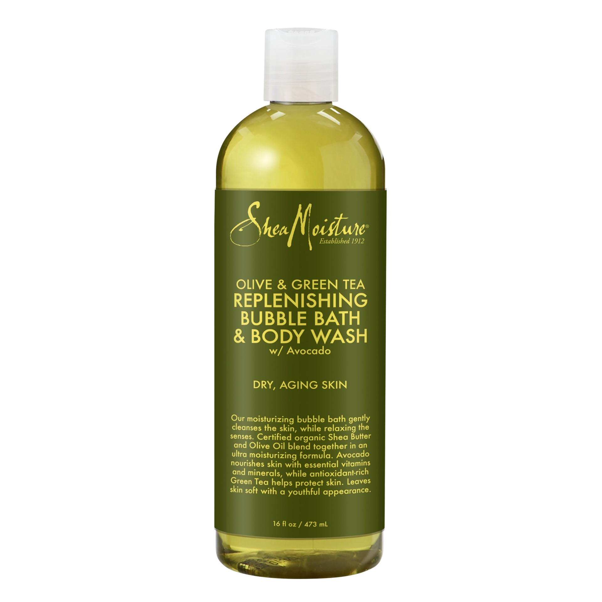 slide 1 of 3, SheaMoisture Bubble Bath & Body Wash Olive & Green Tea, 16 oz, 16 oz