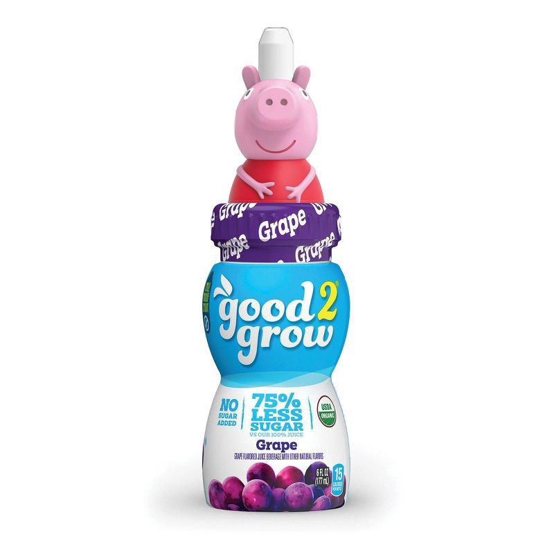 slide 1 of 4, Good 2 Grow Single Serve Organic Low Sugar Grape bottle - 6 oz, 6 oz