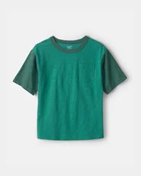 Carter's Boys Colorblock Pocket T-Shirt - Green - Size 12