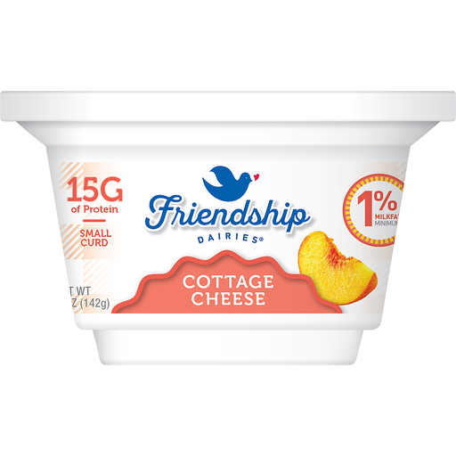 slide 1 of 1, Friendship Fruit On The Bottom Cottage Cheese, With Peach, 5 oz