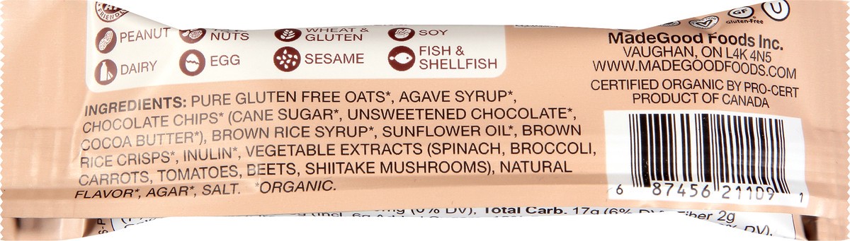 slide 2 of 13, Madegood Granola Bar, Chocolate Chip - 0.85 oz, 0.85 oz