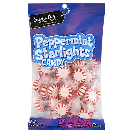 slide 1 of 1, Signature Select Candy Peppermint Starlights, 9 oz