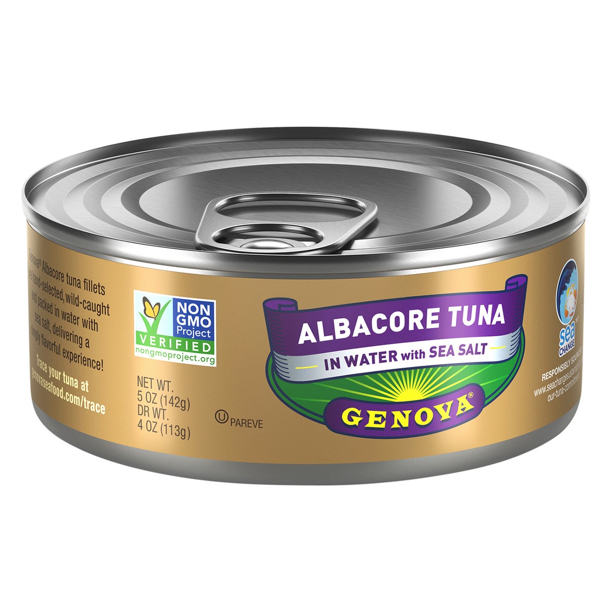 slide 3 of 7, Genova Premium Albacore Tuna in Water with Sea Salt 5 oz, 5 oz