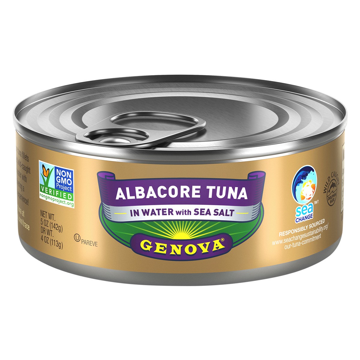 slide 7 of 7, Genova Premium Albacore Tuna in Water with Sea Salt 5 oz, 5 oz