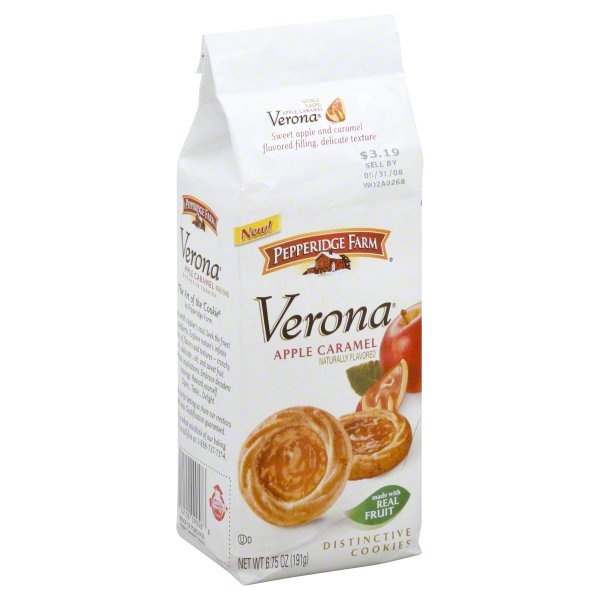 slide 1 of 1, Pepperidge Farm Verona Apple Caramel Cookies, 6.75 oz