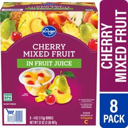 Kroger Cherry Mixed Fruit Bowls