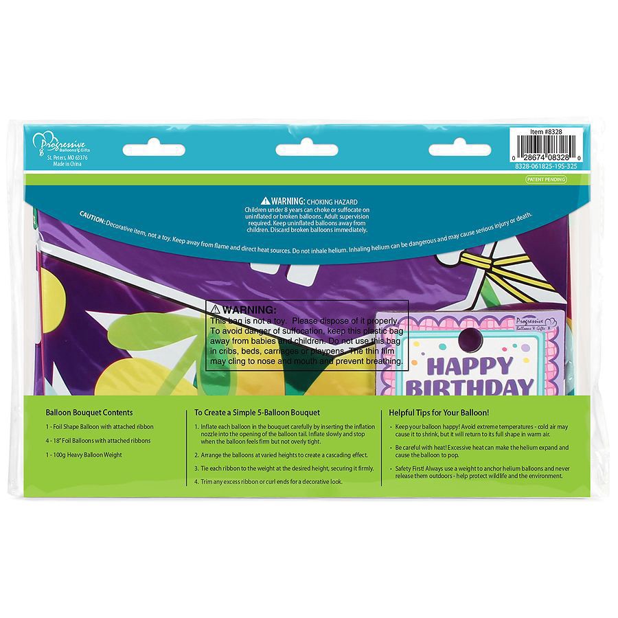 slide 2 of 3, Helium Inflated Balloon Floral Balloon Bouquet, 1 ct