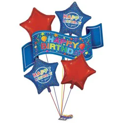 Helium Inflated Balloon Happy Birthday Day Balloon Bouquet