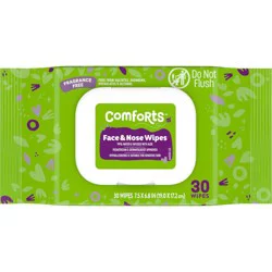 Comforts Fragrance Free Face & Nose Wipes