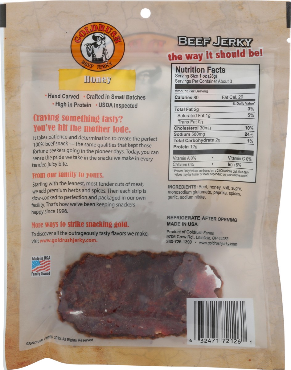 slide 5 of 13, Goldrush Honey Beef Jerky 2.85 oz, 2.85 oz