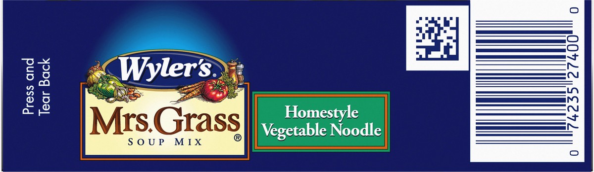 slide 2 of 9, Wyler's Mrs. Grass Homestyle Vegetable Noodle Soup Mix, 2 ct Pack, 4.2 oz