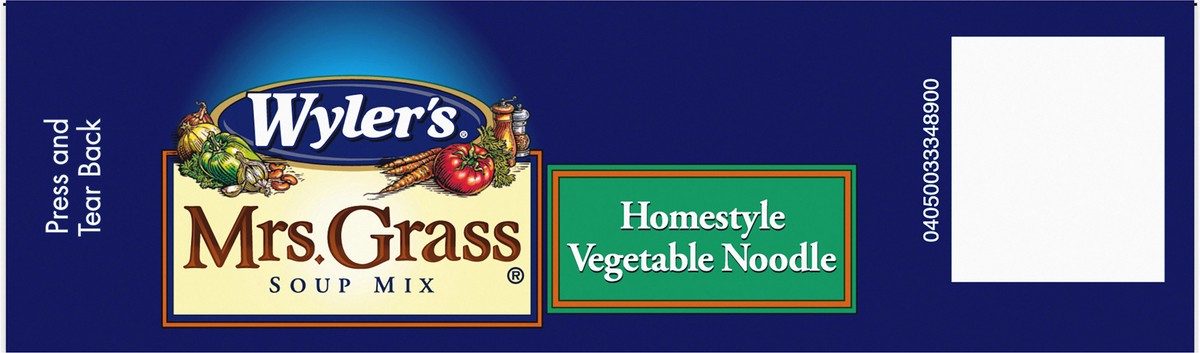 slide 9 of 9, Wyler's Mrs. Grass Homestyle Vegetable Noodle Soup Mix, 2 ct Pack, 4.2 oz