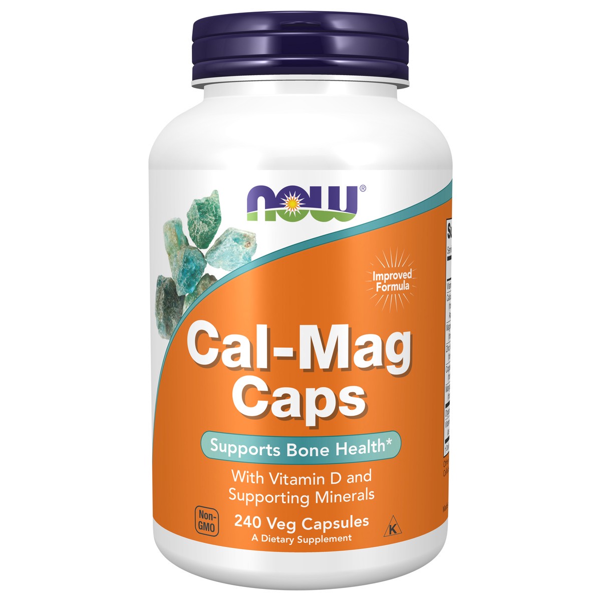 slide 1 of 4, NOW Cal-Mag Caps - 240 Veg Capsules, 240 ct