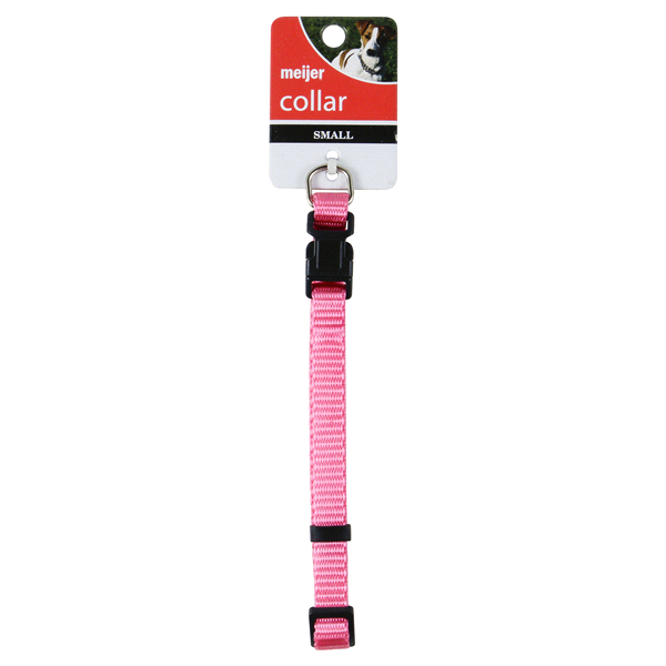 slide 1 of 2, Meijer Dog Collar, Adjustable, Pink, Small, SM