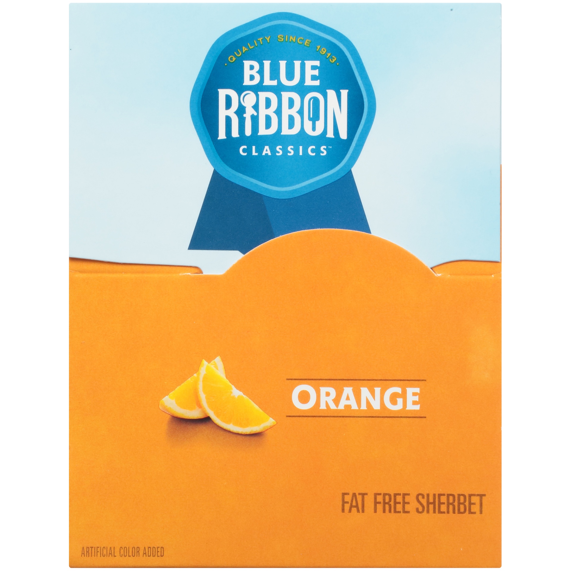 slide 4 of 8, Blue Ribbon Classics Orange Fat Free Sherbet, 1.75 qt