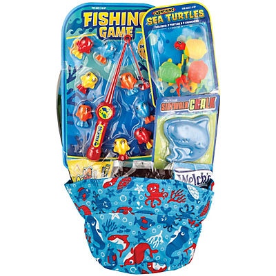 slide 1 of 1, Wonder Treats Boys Fishing Hat Easter Gift Basket, 1 ct