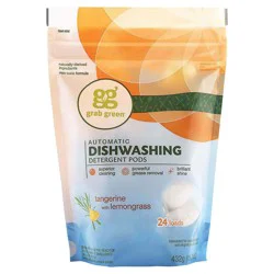 Grab Green Automatic Dishwashing Detergent Pods Tangerine With Lemongrass