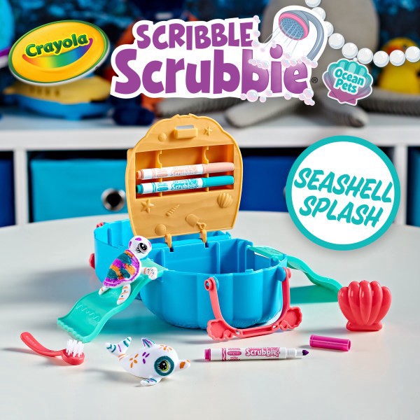 slide 3 of 5, Crayola Scribble Scrubbie Pets, Ocean Animals, Color & Wash Creative Toy, 1 ct