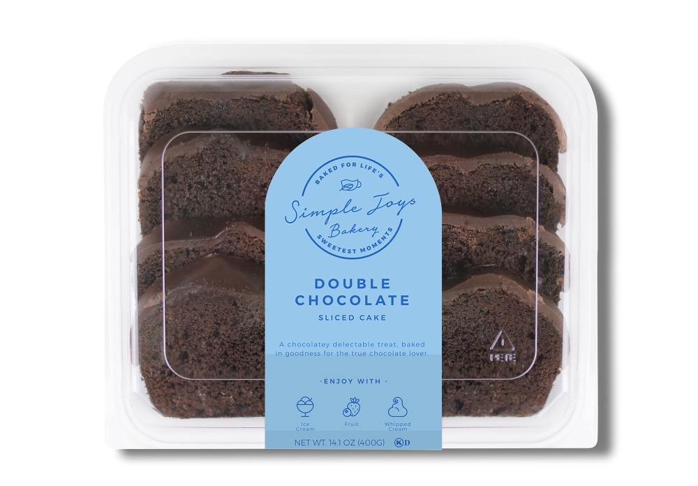 slide 1 of 2, Simple Joys Bakery Iced Double Chocolate Sliced Cake, 14.1 oz