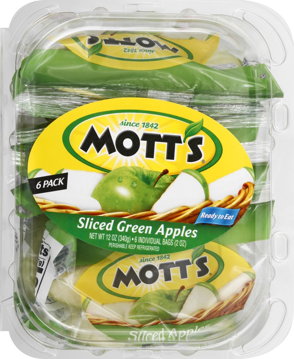 slide 5 of 8, Mott's 6 Pack Sliced Green Apples 6 - 2 oz Bags, 6 ct; 2 oz