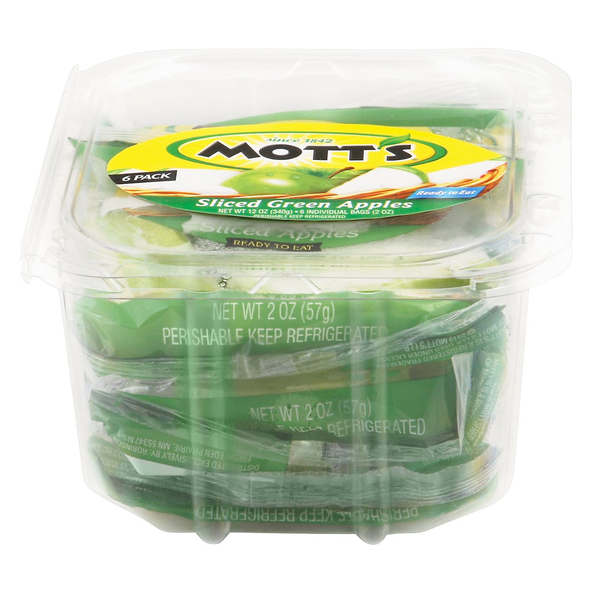 slide 1 of 8, Mott's 6 Pack Sliced Green Apples 6 - 2 oz Bags, 6 ct
