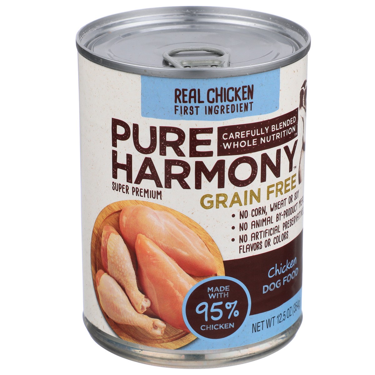 slide 3 of 8, Pure Harmony Super Premium Grain Free Chicken Dog Food, 12.5 oz