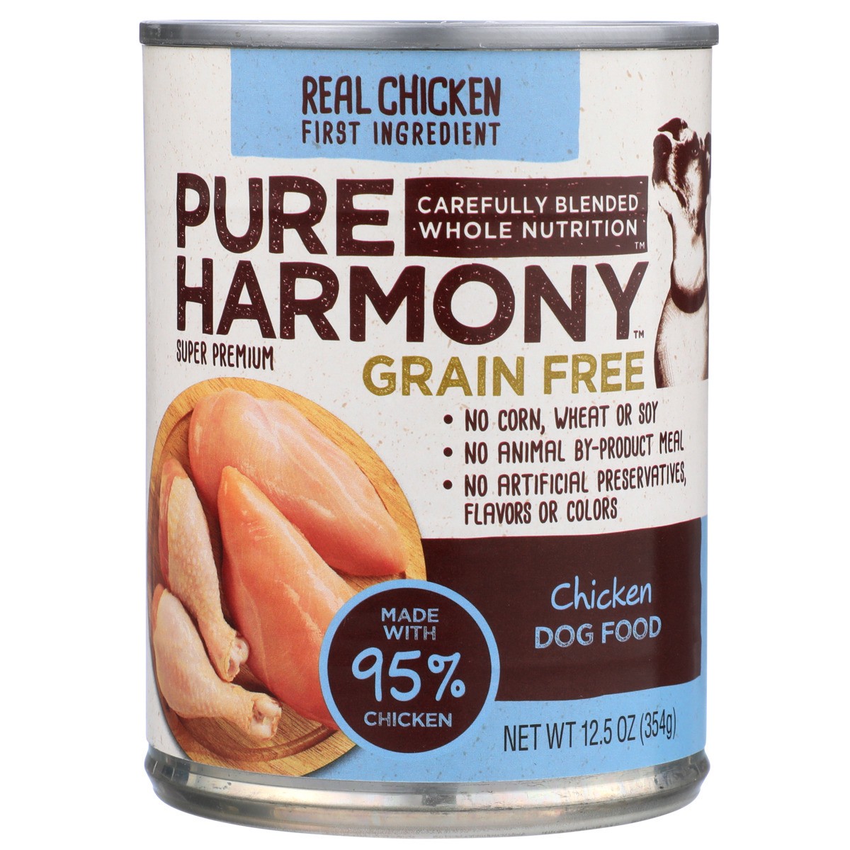 slide 4 of 8, Pure Harmony Super Premium Grain Free Chicken Dog Food, 12.5 oz