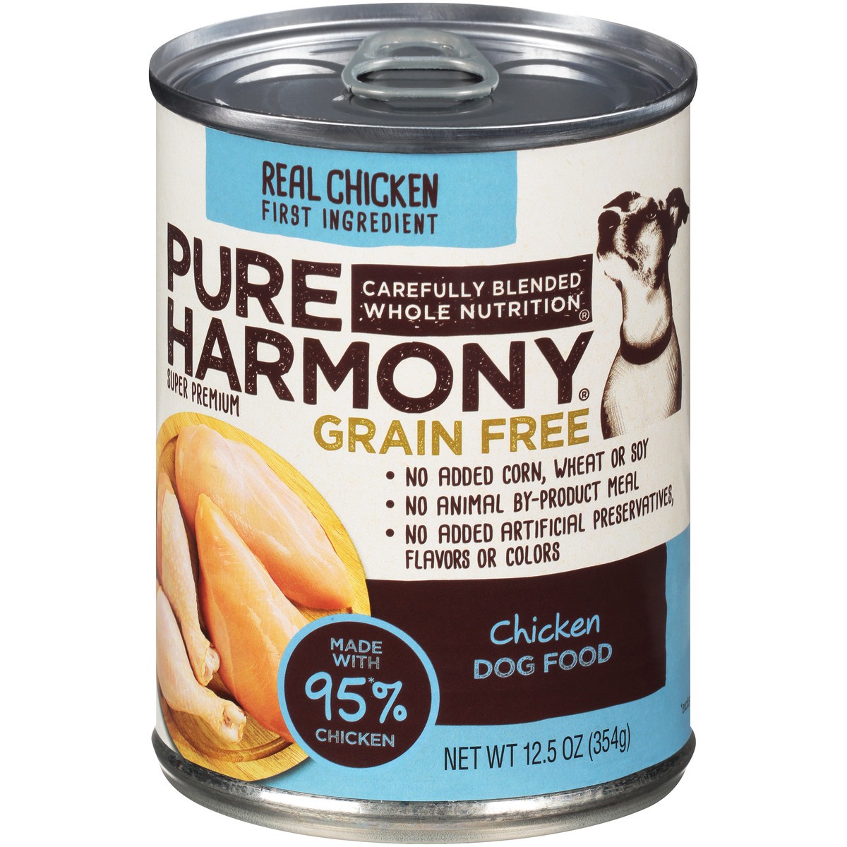 slide 1 of 8, Pure Harmony Super Premium Grain Free Chicken Dog Food, 12.5 oz