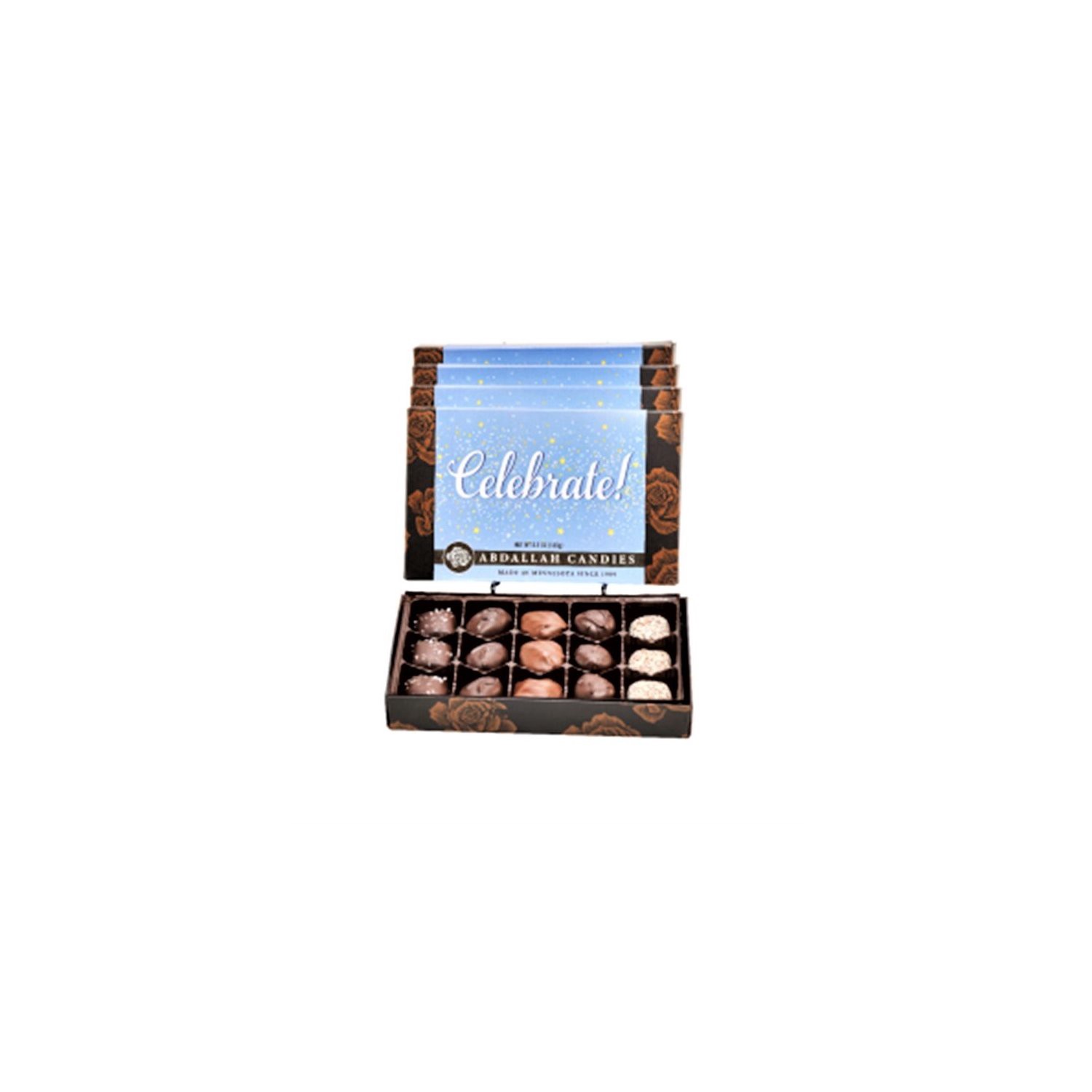slide 1 of 1, Abdallah Chocolates Greeting Card Box, Celebrate Chocolate, 5.5 Ounce, 5.5 oz