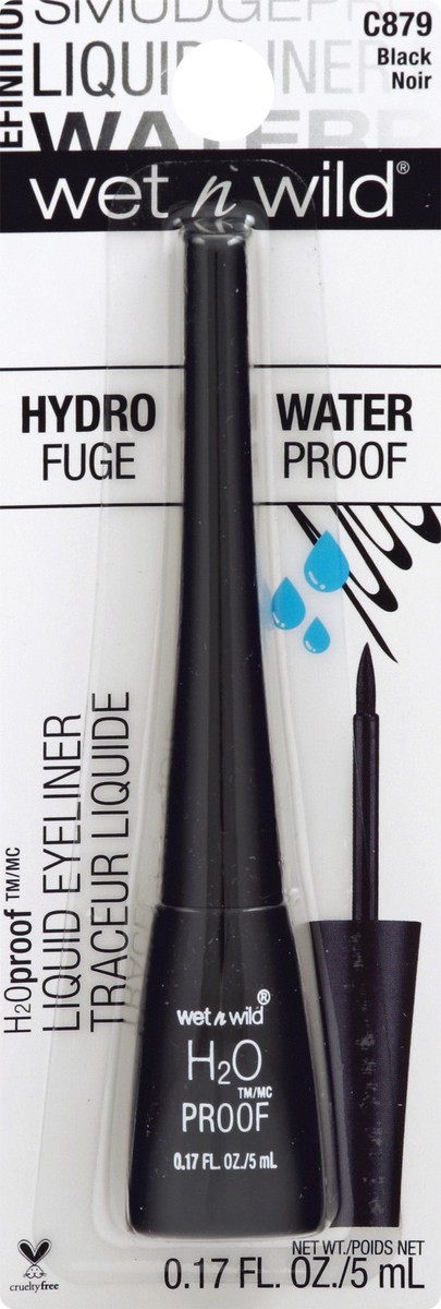 slide 2 of 7, wet n wild H2O Liquid Liner-Black, 1 ct