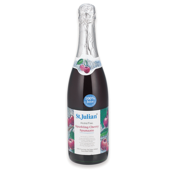 slide 1 of 1, St Julian N/A Sparkling Cherry - 750 ml, 750 ml