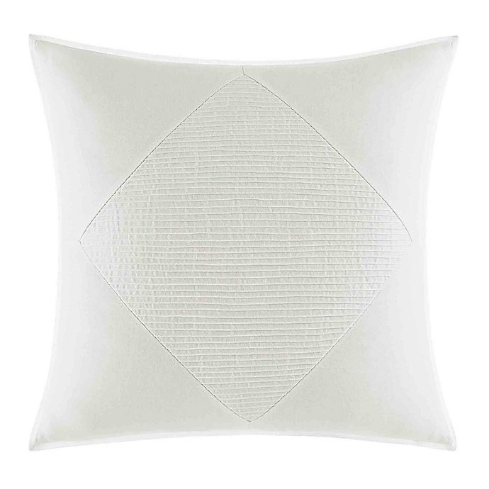 slide 1 of 3, Nautica Bronwell Ivory Pieced Pintuck Square Pillow, 1 ct