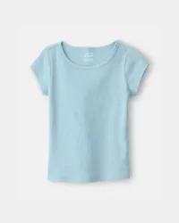 Carters Girls Rib Top - Blue Blue XL