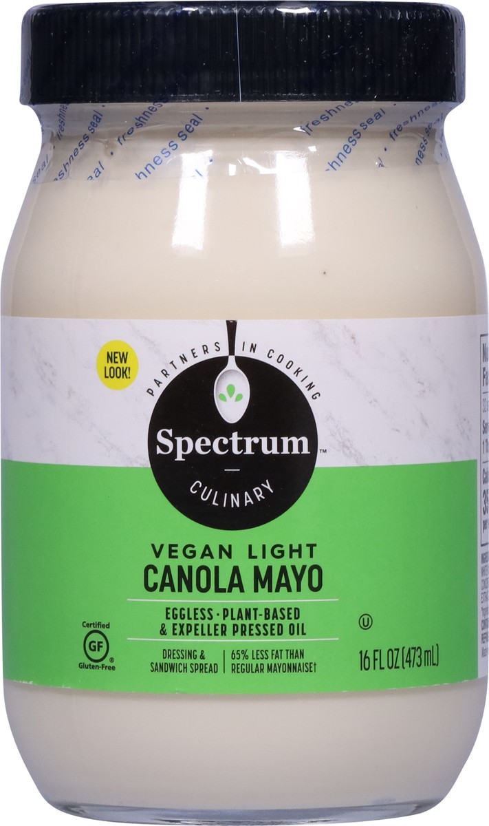 slide 4 of 7, Spectrum Culinary Light Vegan Canola Mayo 16 fl oz, 16 fl oz