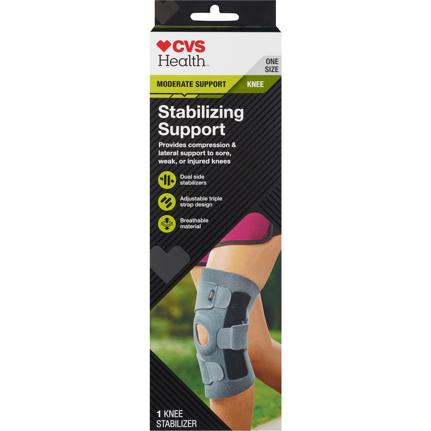slide 1 of 8, CVS Health Adjustable Stabilizing Knee Support, 1 ct