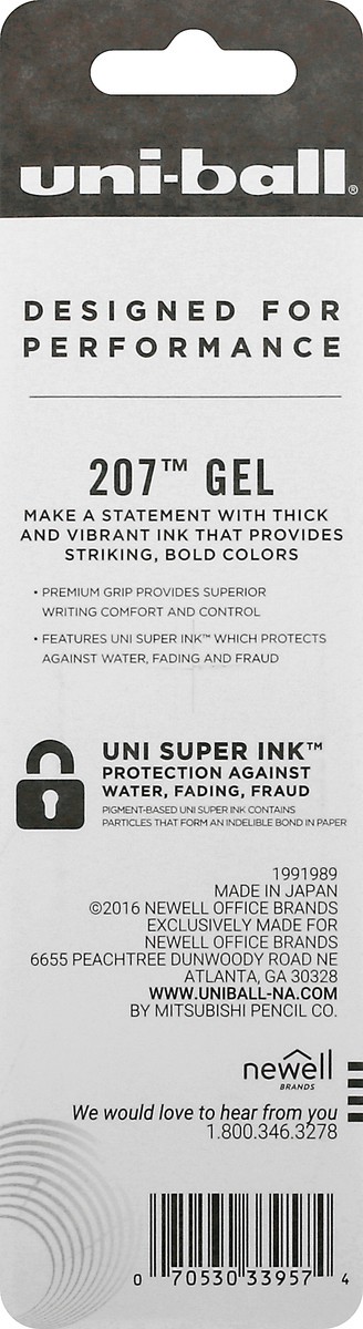 slide 9 of 9, uni-ball Uni Super Ink 0.7 MM Medium Black Gel Pens 2 ea, 2 ct
