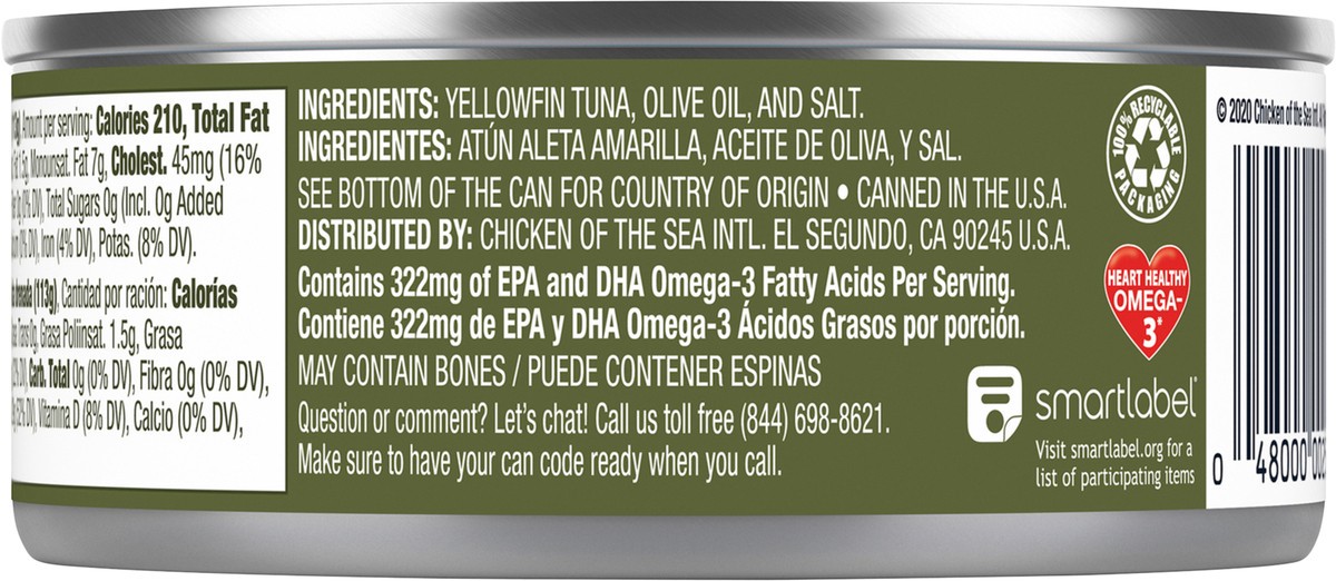 slide 3 of 8, Van Camp's Seafood Solid Light Yellowfin Tuna in Olive Oil - 5 oz, 5 oz