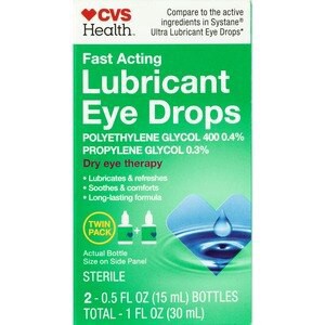 slide 1 of 1, CVS Health Lubricating Eye Drops, 0.33 oz; 2 pk