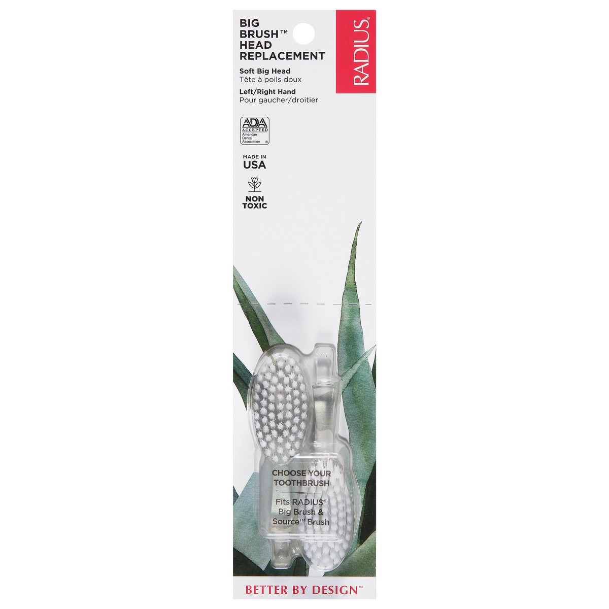 slide 11 of 13, Radius Big Brush Replacment Head, Soft, 1 ct